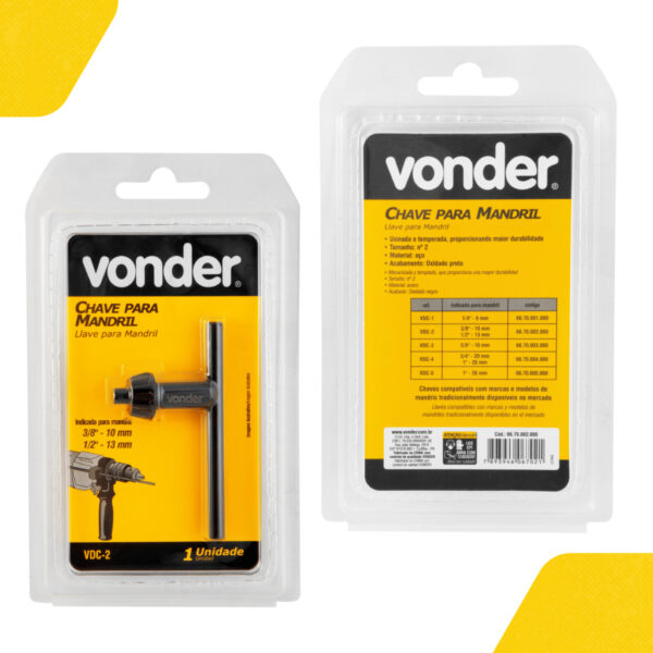 Chave Para Mandril 3/8 - 10mm E 1/2 - 13mm Vonder - Imagem 3